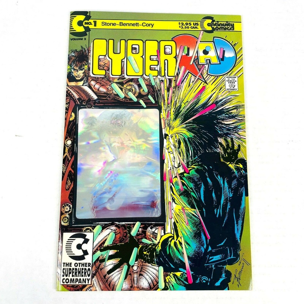 CYBERRAD Vol 2 No 1 Holgram Cover Comics 1992
